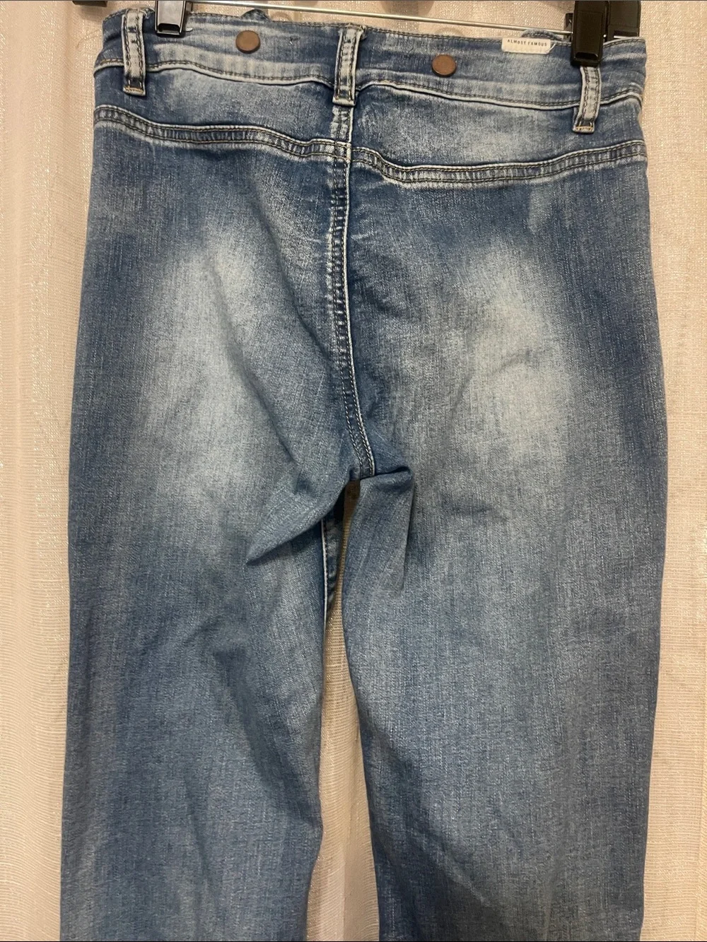 Almost Famous Medium Blue High-Rise Flare Jeans